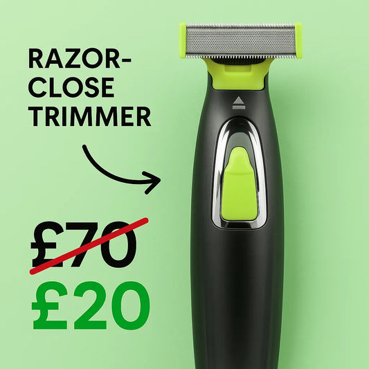 Razor-Close Trimmer (safe for sensitive skin)